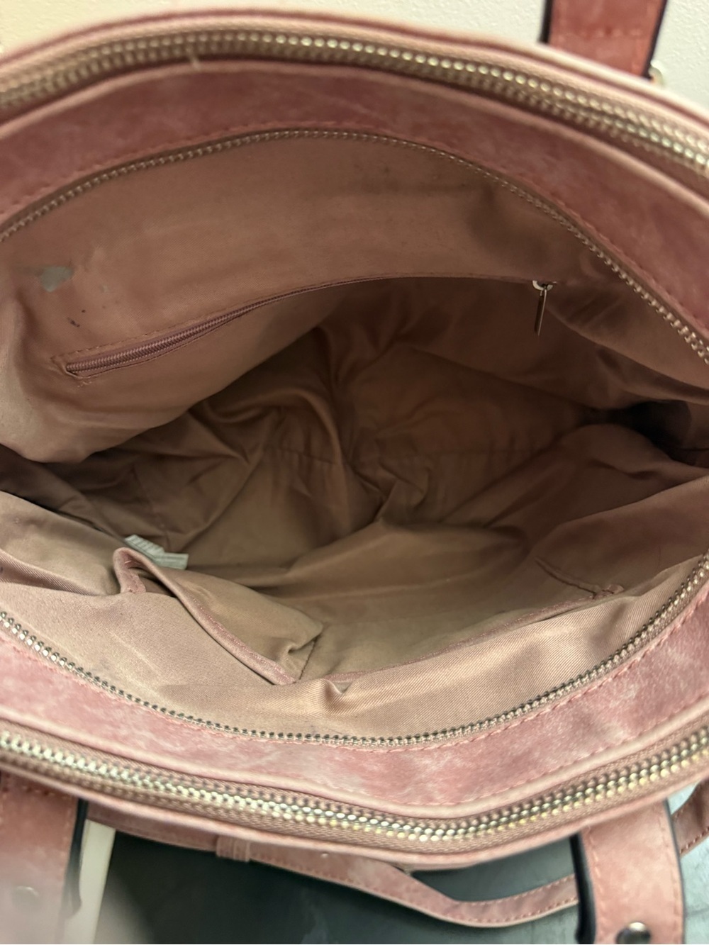Dusty Rose Top-Handle Satchel with Detachable Strap - Picture 4 of 4